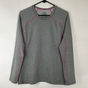 PATAGONIA capilene 3 long sleeve midweight base layer pullover top gray L